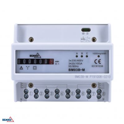 WSKAŻNIK ENERGII 3 FAZOWY 20 (100) A MECHANICZNY A30-BM03B-M BEMKO (A30-BM03B-M)